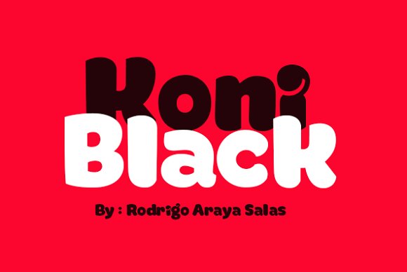 Koniblack: A Bold Display Font for Web Design